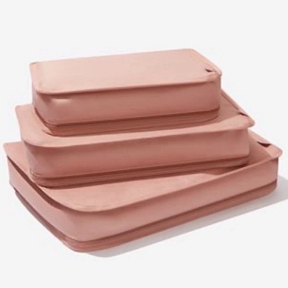 HANKY PANKY Set of 3 Packing Cubes in Pink/Rose NWT